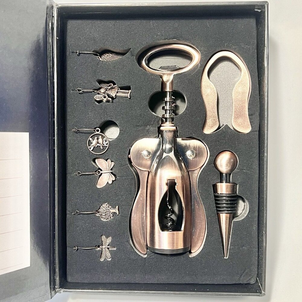 Genuine Lazboy  Lazyboy 8 Pc. Copper Tone Wine Essentials Kit Lazy